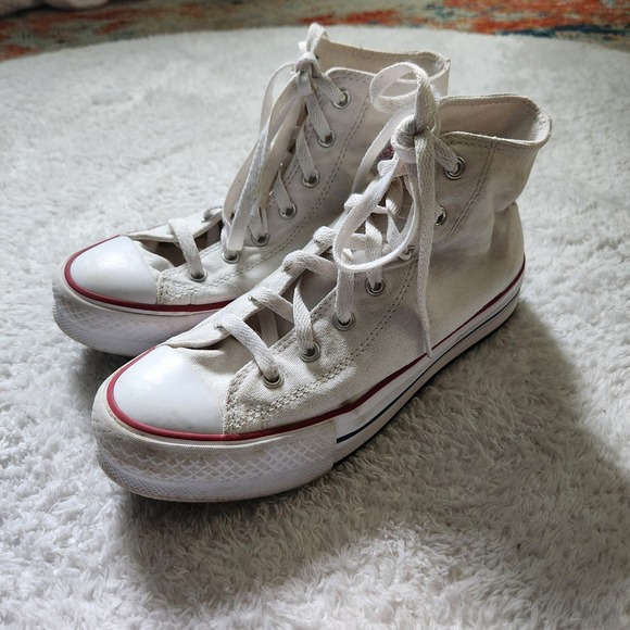 Converse Other - Converse Chuck Taylor All Star Move Kids White Platform High Top Shoes 5.5